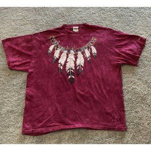Next Level Mens sz XL Purple tee t-shirt Feather Native American Y2k USA Made